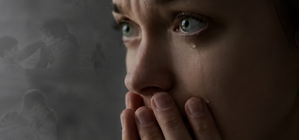 femme triste pleure
